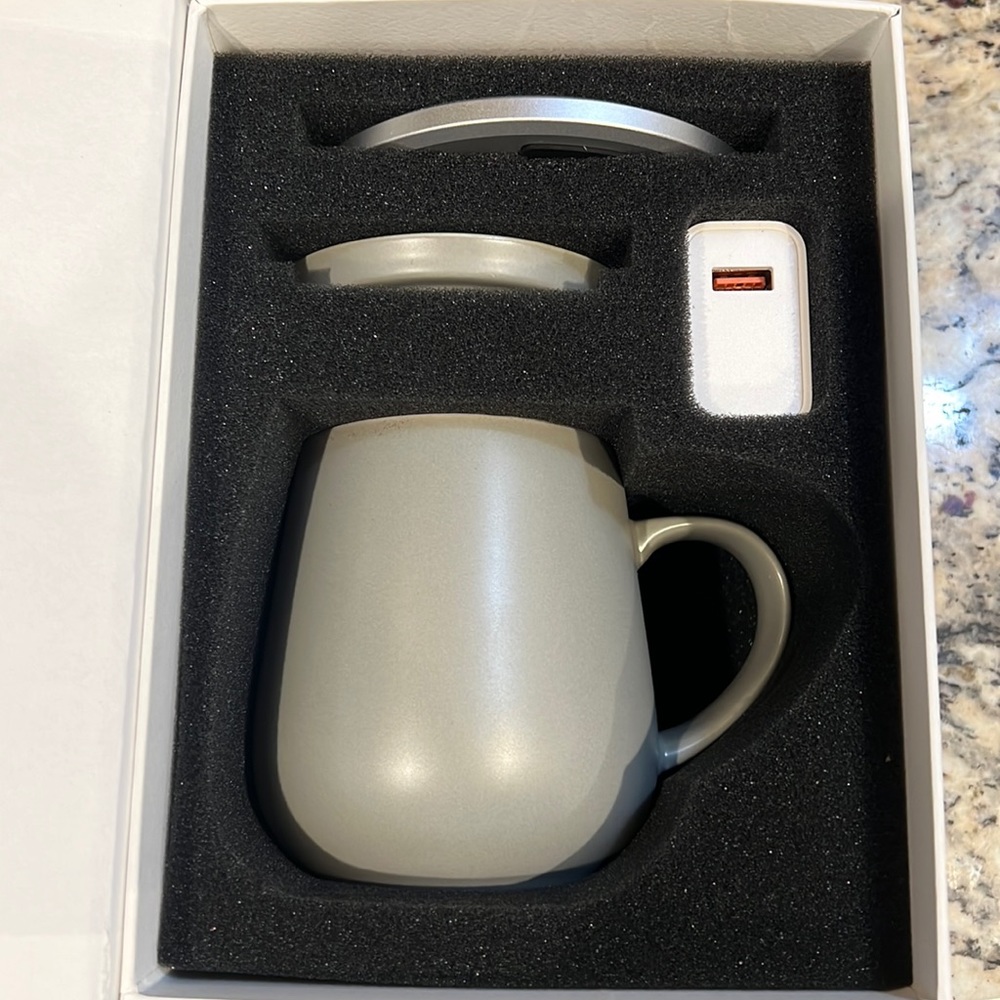 OHOM Ui ceramic heating mug gray